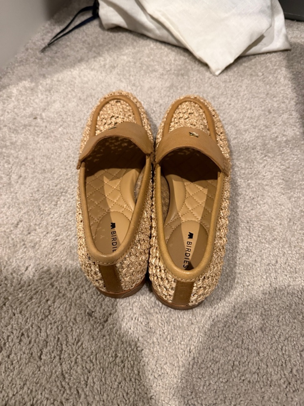 Birdies Woven Camel Loafers in Tan
